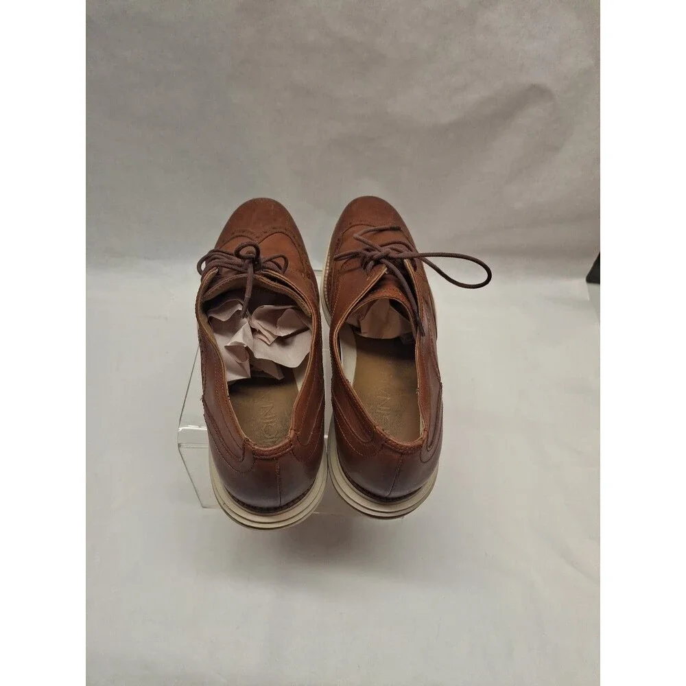 Cole Haan Original Grand Wingtip Oxford Men's Shoes 11M Brown Woodbury-Ivory